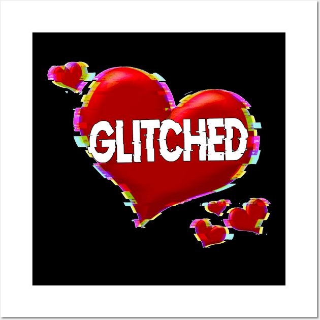 Glitched Heart Wall Art by CodexClub